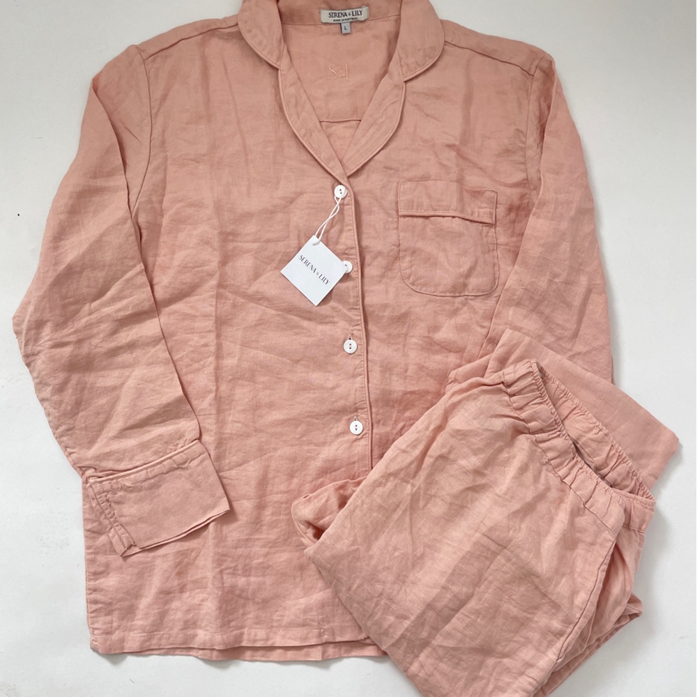 Serena & Lily NWT Linen Pyjama Set